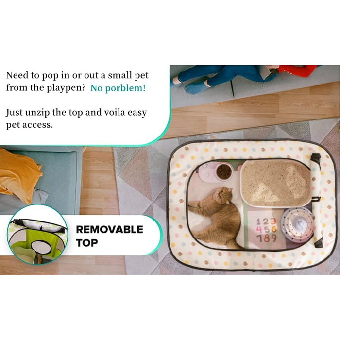 Переносний вольєр для собак та котів 90x70x60 см, рожевий. Зручний вольєр-загон для тварин, переносна клітка для собак та кошенят.