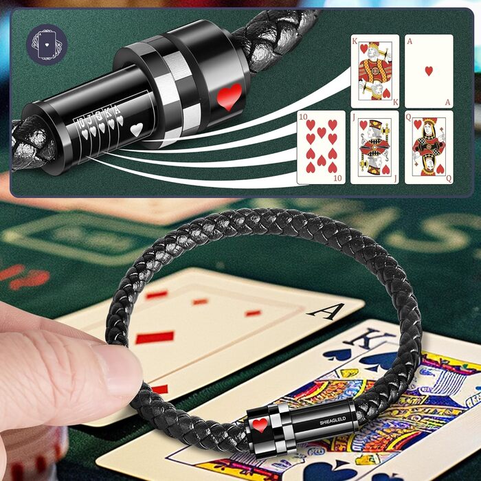 Чоловічий браслет з плетеної шкіри та магнітним застібкою (чорний). Подарункова коробка в комплекті