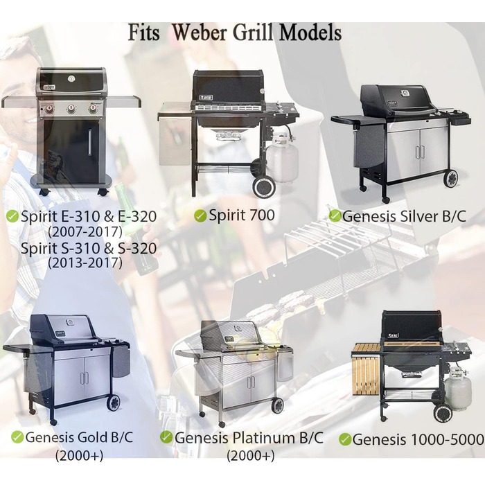 Чавунні решітки для гриля Weber Spirit 300 серії (310 E310, 320 S310 S320) - замінні частини, нержавіюча сталь