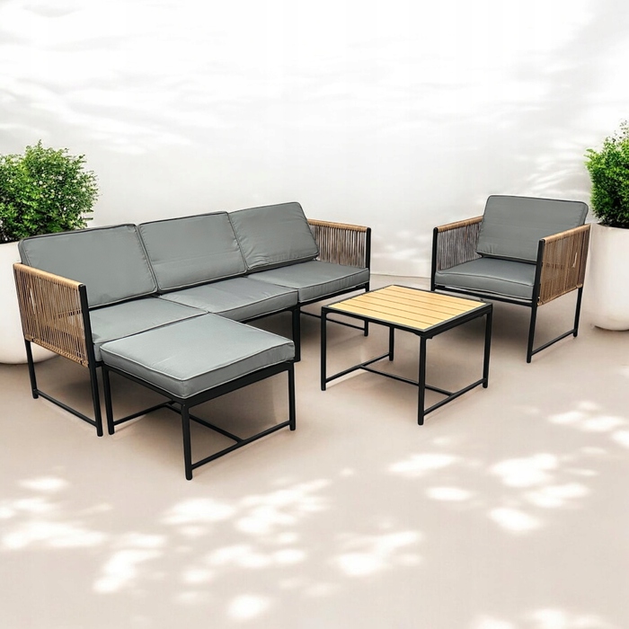 Комплект садових меблів Ideal Garden із техноротанга, багатоколірний, 3 предмети