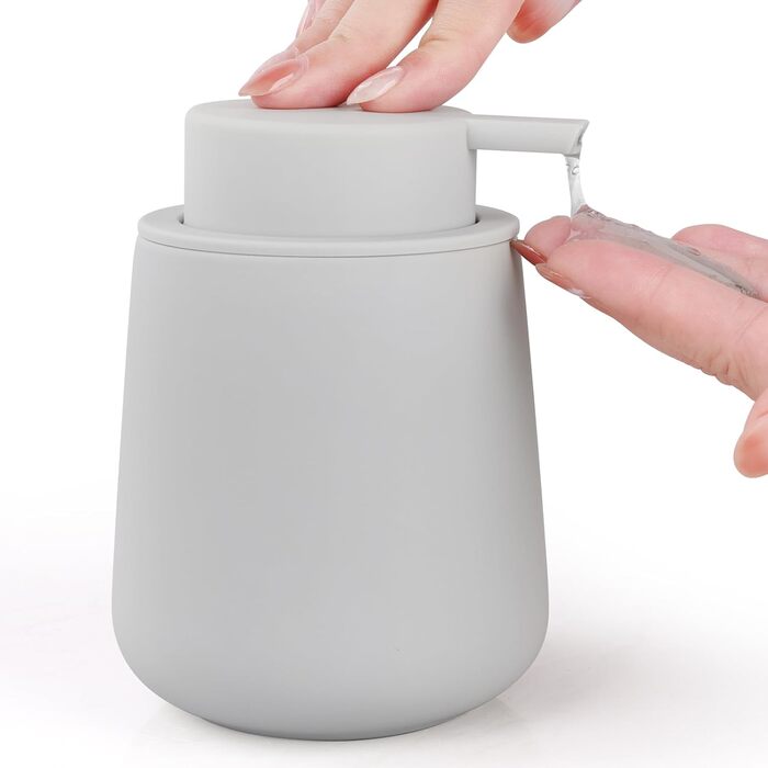 Дозатор для рідкого мила BosilunLife 350 мл, наповнюваний, великий насос, стильний, неслизький, BPA-free, для кухні та ванної кімнати