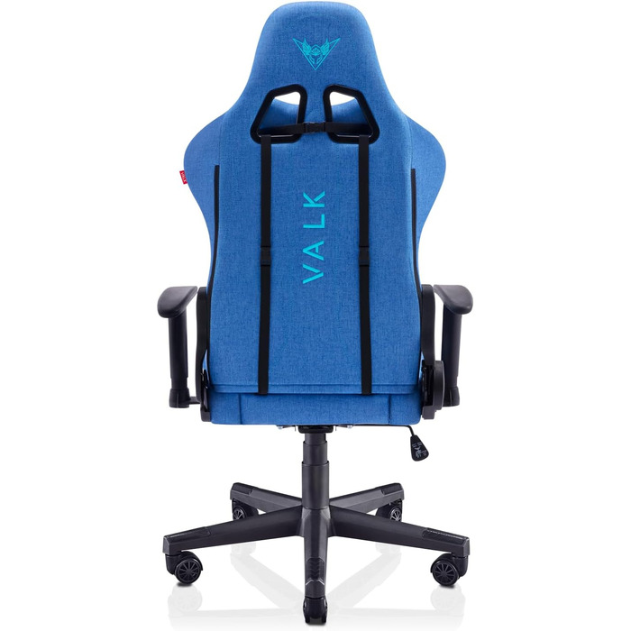 Ігрове крісло VALK Nyx з дихаючої тканини, ергономічне, 2D-підлокітники, нахил 160°, офісне, сапфірове синє