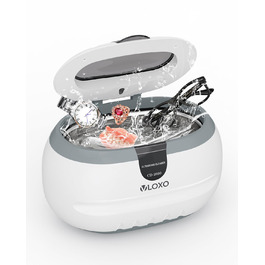 Ультразвукова мийка VLOXO 600мл, 42 кГц - для ювелірних виробів, інструментів, зубних протезів та годинників, бак з нержавіючої сталі, тиха робота, 50W