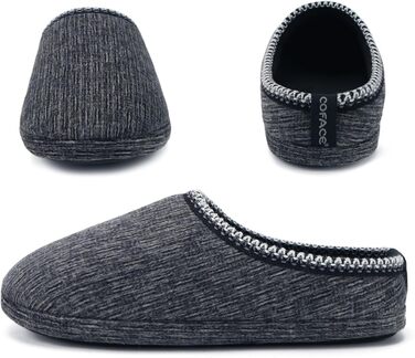 Чоловічі тапочки COFACE з м'якою піною Memory Foam - зручні домашні капці для дому та вулиці (Чорний, 44 EU)