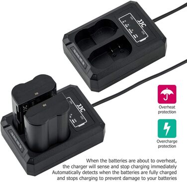 Зарядний пристрій JJC для камер Nikon (EN-EL15, EN-EL15a, EN-EL15b, EN-EL15c)