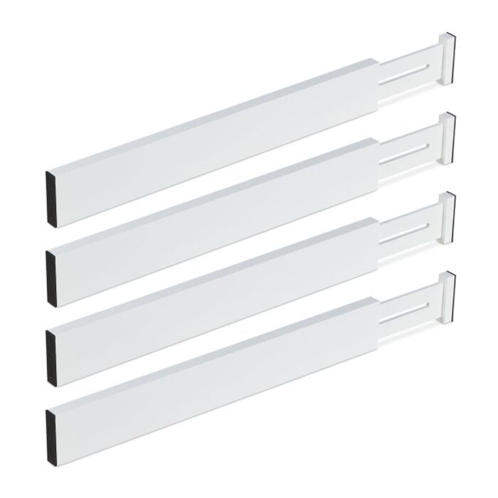 Relaxdays 4-Piece Drawer Dividers in White