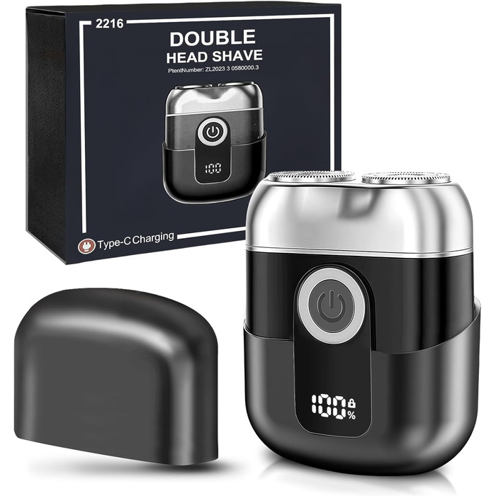 Електричний гоління для чоловіків Flintronic, водонепроникний, багатофункціональний, USB-C, 120 хв, чорний