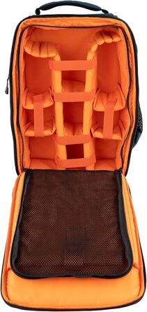 Рюкзак для фототехніки DÖRR Prag Go 16L, водонепроникний, для DSLR/SLR, з відділенням для ноутбука 16 дюймів, для дронів, знімні перегородки, тримач для штатива (блакитний)