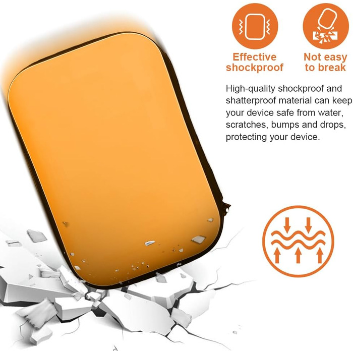 Органайзер для кабелів та гаджетів: універсальна дорожня сумка для USB-кабелів, Powerbank та USB-накопичувачів (Помаранчевий)