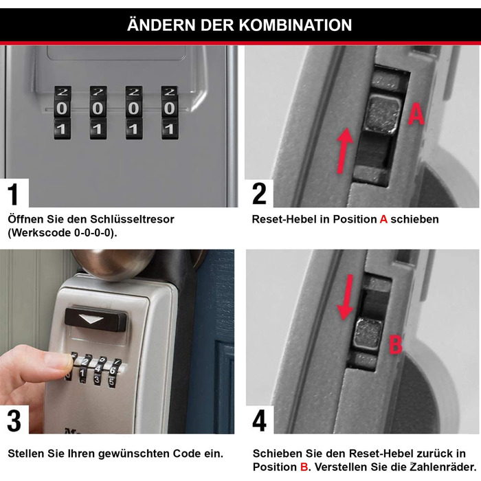 Сейф для ключів Master Lock з кріпленням на стіну, зовнішній, 12.6 x 7.2 x 5.2 см, з регульованим бугелем