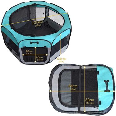 Клітка-забіг для тварин Melko Welpenlaufstall 125x125x64 см, розкладний, для собак, котів, кроликів