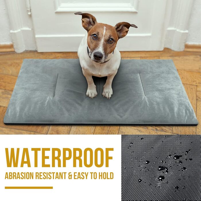 OneTigris Dog Blanket 110cm*68cm, Thickened Velvet Dog Mat Warmer Velvet Dog Bed Cat Bed for Large & Medium Dogs Travel Camping Outdoor, Reversible and Portable Hand Washable