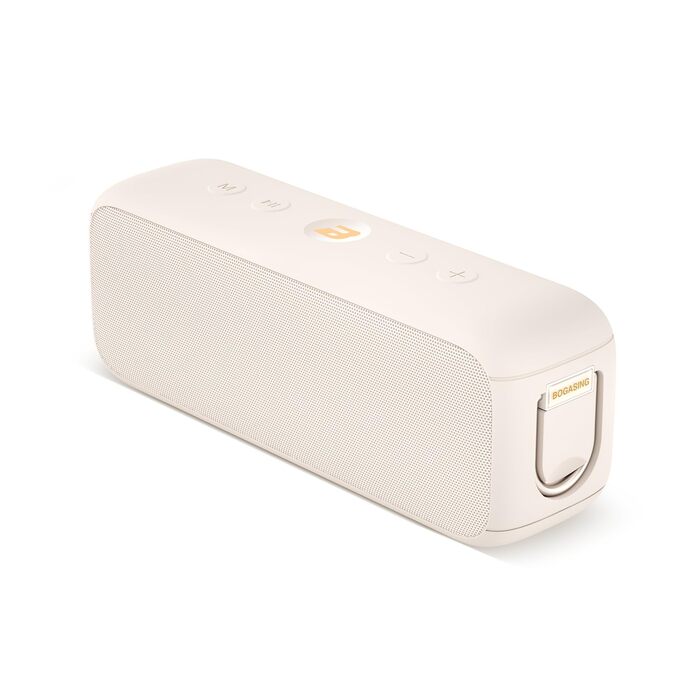 BOGASING G6: Портативна Bluetooth колонка 30W, 35 год, IPX6, USB, TF, AUX, мікрофон - Бежевий