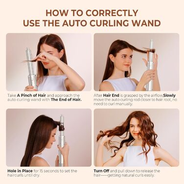 UKLISS 8-в-1 Pro Airstyler: Фен-щітка, локони, стайлер для волосся. Потужність 1400W, 110,000RPM, комплект для створення зачісок. Подарунок для жінок