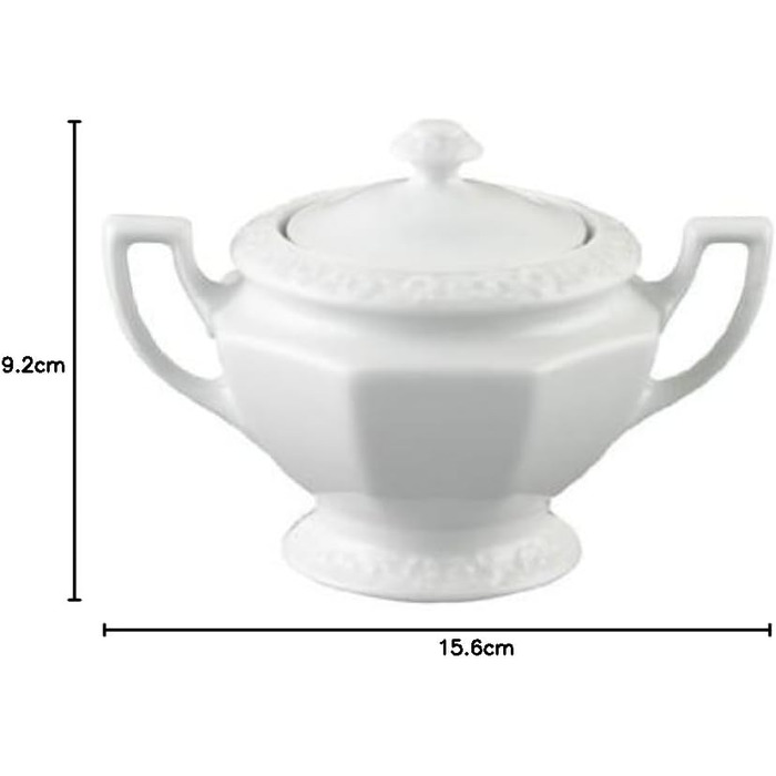 Rosenthal 10430-800001-14330 Maria Sugar Bowl, 6 Persons, 0.27 L, White
