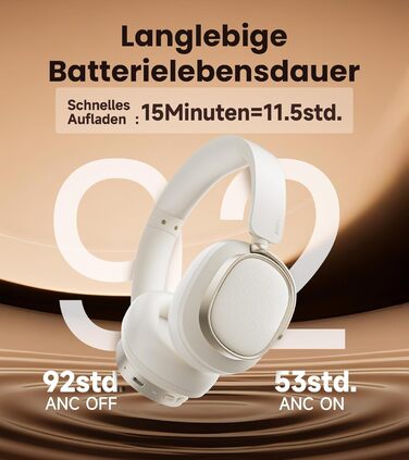 Навушники бездротові Edifier ES850NB з шумозаглушенням, Hi-Res Audio, Bluetooth 5.4, LDAC, 92 год роботи, слонова кістка