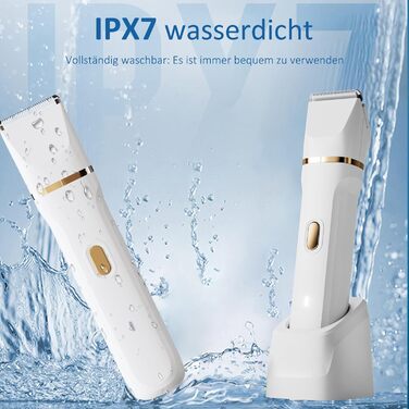 Електричний жіночий тример Jianyana 5-в-1 для тіла та обличчя, водонепроникний IPX7, для ніг, обличчя, пахв, носа та брів. Змінні насадки.