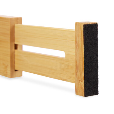 Relaxdays Drawer Dividers Bamboo 4-Piece Set