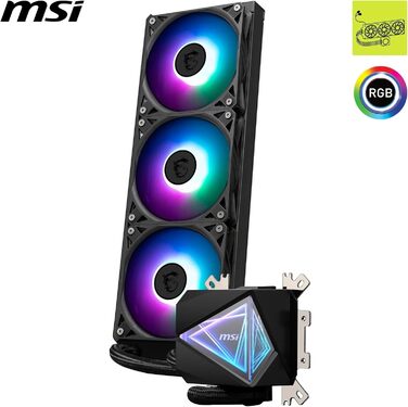 MSI MAG CoreLiquid I360 - Система водяного охолодження ЦП з ARGB підсвічуванням, підтримка Intel & AMD, сокет I-Series
