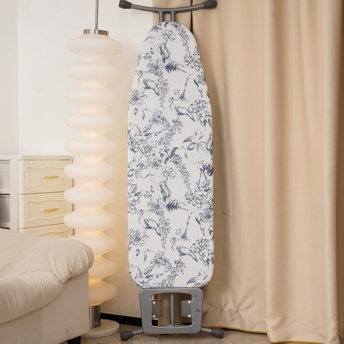 Чохол для прасувальної дошки Umiin, 115 x 35 см, бавовняний верх, 6 мм повстяна підкладка, принт 'Квіти та птахи'