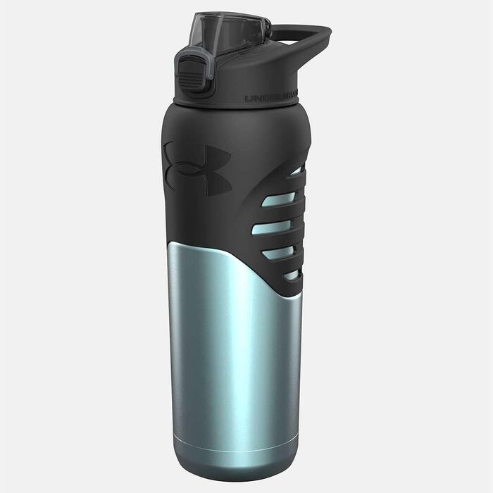 Under Armour Stainless Steel Water Bottle, insulated, carabiner clip, leak-proof, for kids and adults, all sports, gym, 680 ml