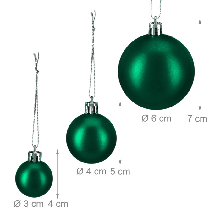 Relaxdays Set of 100 Christmas Baubles