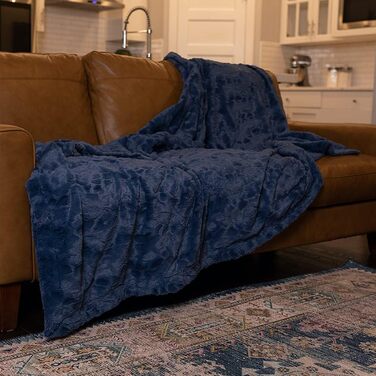 М'яка тепла, елегантна, затишна декоративна ковдра з штучного хутра (однотонна, сіра, розмір L 127 x 152,4 см)