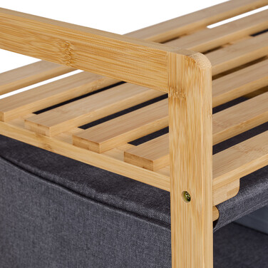Relaxdays Laundry Basket Shelf with 3 Compartments
