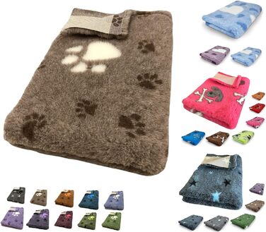 Килимок для собак Elropet Premium 30mm, антиковзаючий, для маленьких та великих собак, Vet Bed, розмір S (80x50 см), сірий зірки