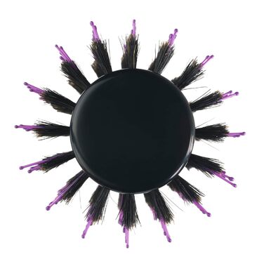 Кругла щітка Wet Brush для випрямлення та укладки волосся, підходить для всіх типів волосся, ідеальне сушіння з меншим пошкодженням, відкритий дизайн для швидкого сушіння, чорна (для густого волосся)