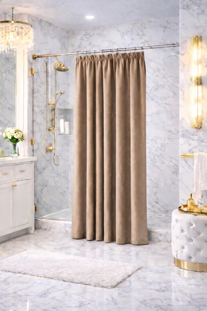 Текстильна штора для ванни NOW-ART, 200 x 200 см