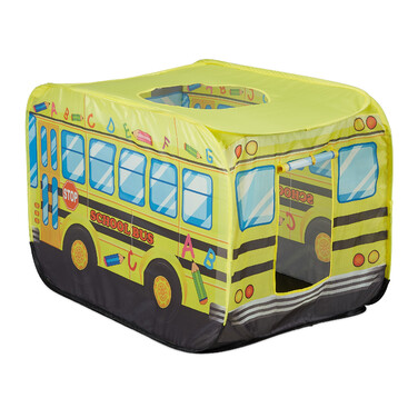 Relaxdays Pop-Up School Bus Play Tent