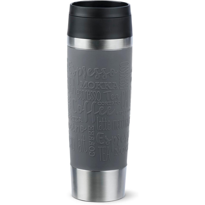 Термокружка Emsa N20220 Travel Mug Classic, 0.5 л, нержавіюча сталь, 6 год гаряча, 12 год холодна, герметична, для подорожей