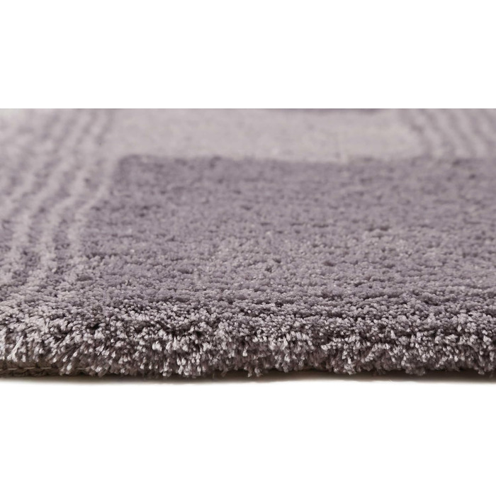 Homie Living Bath Rug, Bath Mat, fluffy, soft pile, non-slip and washable, San Piero (60 x 100 cm, Grey) Grey 60 x 100 cm