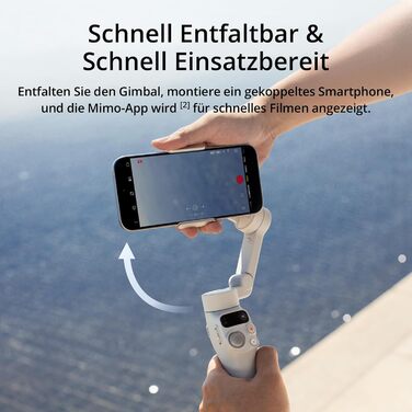 DJI Osmo Mobile 7 - Стабілізатор для смартфона з інтегрованим штативом, 3-осьовий, ActiveTrack 7.0, ShotGuides, 10 годин роботи