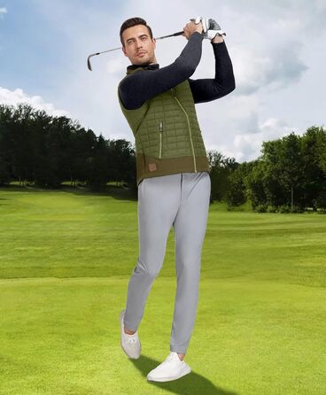 Little Donkey Andy Легка пухова жилетка для чоловіків. Тепла безрукавка для активного відпочинку, туризму, бігу (S, Оливковий)