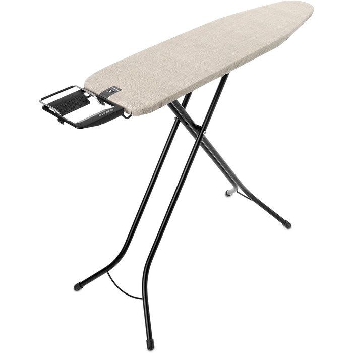 Прасувальна дошка Brabantia Bügelbrett B, 124 x 38 см, Fairtrade бавовна, стабільна, регульована по висоті, з підставкою для праски, Denim Grey