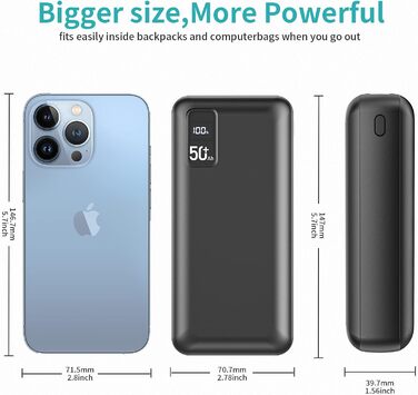 Портативний зарядний пристрій Power Bank 60000mAh з LED-дисплеєм та 4 виходами USB-C, 22.5W, для більшості електронних пристроїв (Y67)