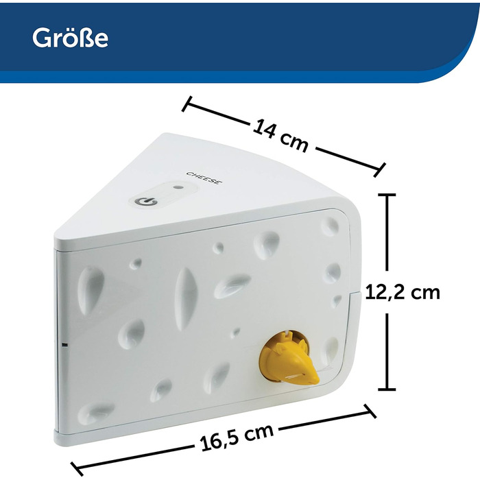 PetSafe Cheese Cat Toy, Interactive Enrichment Toy with Timer, ‎3 AA Batteries Required
