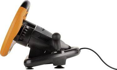 Speedlink DRIFT O.Z. Racing Wheel - Гоночний кермо з педалями та перемиканням передач для ПК, Force Feedback, чорний/оранжевий