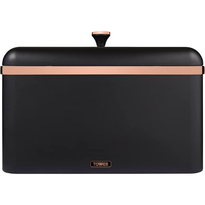 Cavaletto Brotkasten-Aufbewahrung T826130BLK: металевий хлібний контейнер, чорно-червоного кольору, 23 x 35 x 24 см