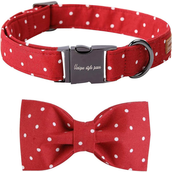 Ошатний нашийник для собак та котів з бантиком, міцний, регульований, для дівчаток та хлопчиків, L