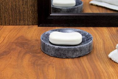 KLEO Naturstein Soap Dish Soap Holder Bathroom Accessories for Bathroom, Bathtub or Sink...