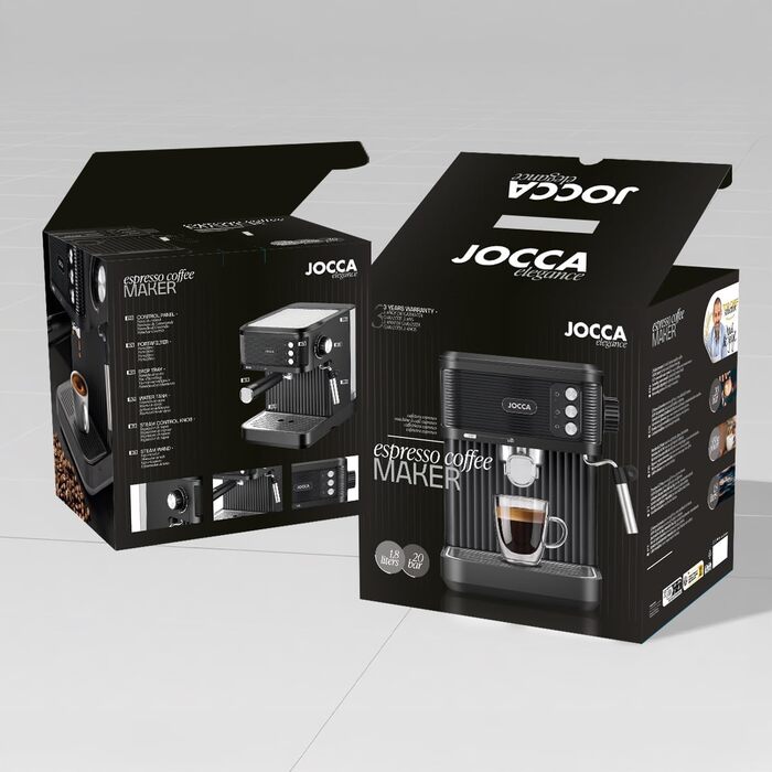 Еспресо-машина Jocca Retro - 15 bar, 1.7 л, білий колір