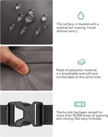 Спортивна поясна сумка Waterfly: стильна фанна-сумка для чоловіків та жінок, унісекс, для прогулянок, подорожей, MTB, спорту, тренувань собак, сірого кольору