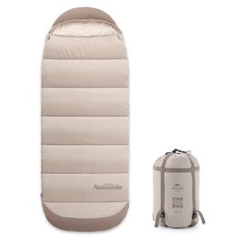 Спальний мішок Naturehike B300 для дорослих, легкий теплий кокон з бавовни для кемпінгу та походів, коричневий