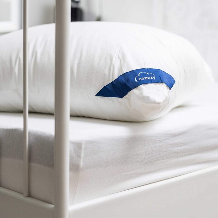 Genius eazzzy Pillow 80x80 cm - orthopedic sleeping pillow for restful sleep with hypoallergenic cover made of Aloe Vera + milk fibers | washable & dryer-safe