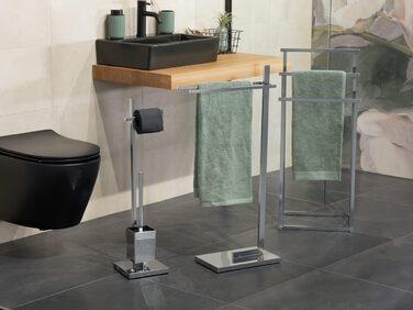 Набір для туалету WENKO Quadro 2 в 1: тримач туалетного паперу та щітка для унітазу