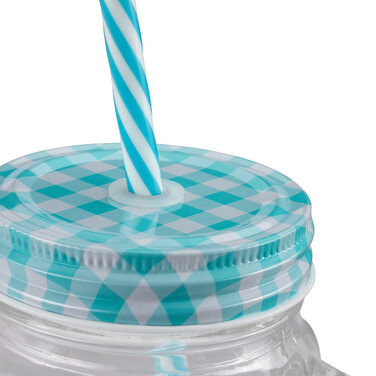 Relaxdays Set of 8 Drinking Glasses with Straws