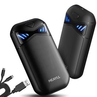 Електричні грілки для рук, 2 шт. з LED-дисплеєм та акумулятором 6000mAh, 3 режими нагріву, для активного відпочинку та зими, подарунок для жінок та чоловіків, чорний